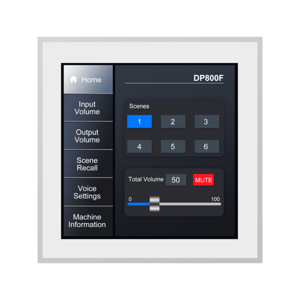 DSPPA DSPPA-DP800F Panel de control inteligente - Instalación en pared - Ajuste de volumen