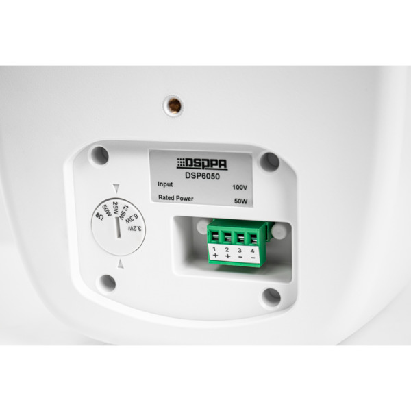 DSPPA DSPPA-DSP6050W Altavoz de techo  - Altavoz de rango completo 1x6.5" + 1x1" - Potencia 70V / 100V - Sensibilidad (5)