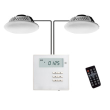 DSPPA DSPPA-M2U 2 x Altavoces de techo 2x10W - Amplificador de pared - Reproducción via BT, FM, SD, USB, AUX - Mando a distancia