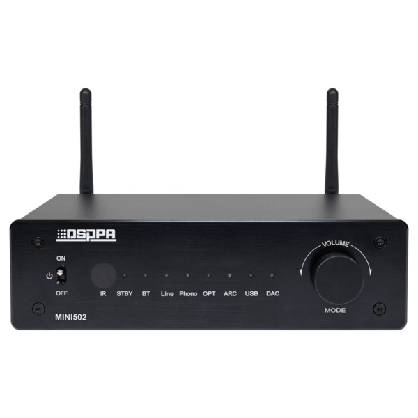DSPPA DSPPA-MINI502 Amplificador reproductor - 2 x 50W - Conexión Bluetooth dual - Reproducción USB - Ajustes para ecualización (3)
