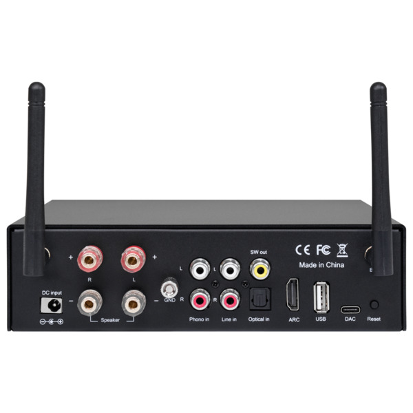 DSPPA DSPPA-MINI502 Amplificador reproductor - 2 x 50W - Conexión Bluetooth dual - Reproducción USB - Ajustes para ecualización (1)