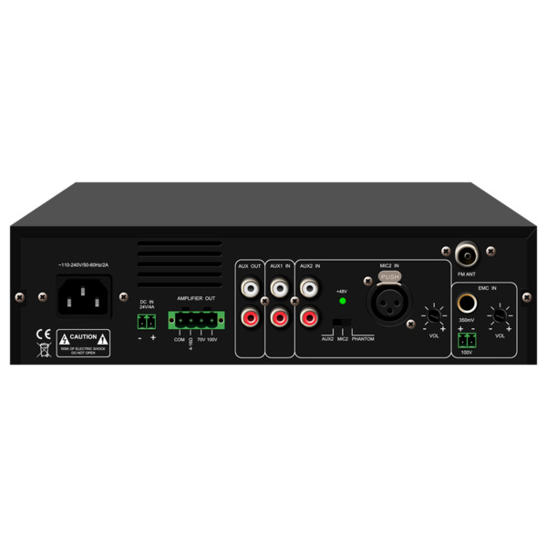 DSPPA DSPPA-MP120UB Mini mezclador digital - Amplificador 100V - Reproductor USB / Radio FM / Blutooth - Potencia nominal 120W - (1)