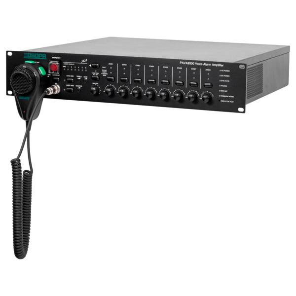 DSPPA DSPPA-PAVA9500 Sistema de emergencia - Amplificador de backup - Potencia 500W - 2 Entradas MIC - 4 entradas LINE - Softwar