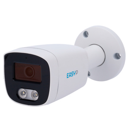 Comprar EASYP EP-IPB120A-5-DL Cámara Bullet IP AI EASY-P - 5MP | Lente 2.8 mm - IR 40 m | Luz blanca 30 m | Mic - Instalación Plug &amp; Play - IA por Humanos y/o Vehículos - IP67 | PoE | P2P | Metal
