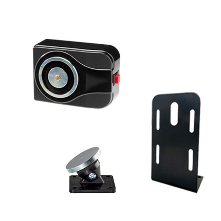 Comprar KIT S20050-SN Retenedor para puerta cortafuegos de 50Kg/500N de suelo con pulsador de desbloqueo. Retenedor y soporte en color negro.