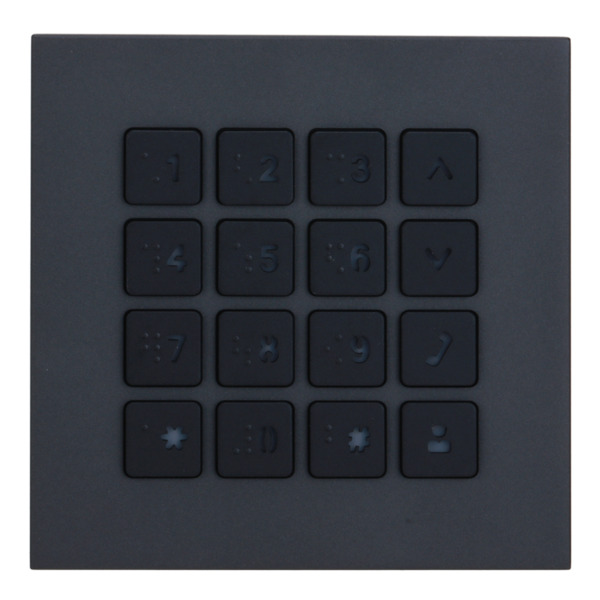 Estación Exterior Modular para Videoportero IP con Teclado para Series VTO4202FB-X. Color Negro