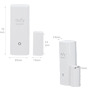 EUFY EUFY-ALARM-ENTRY4 Sensor de apertura Eufy by Anker  - Inalámbrico 868 MHz - Compatible con el sistema de alarma Eufy - Botó (4)