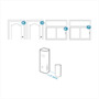 EUFY EUFY-ALARM-ENTRY4 Sensor de apertura Eufy by Anker  - Inalámbrico 868 MHz - Compatible con el sistema de alarma Eufy - Botó (2)
