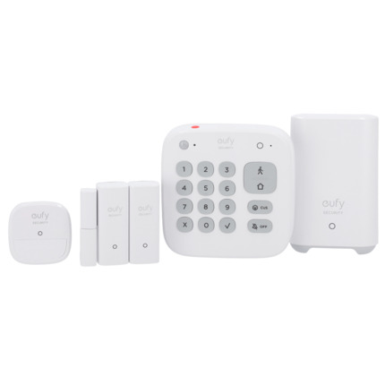 Comprar EUFY EUFY-ALARM-KIT5 Kit de alarma Eufy by Anker - HomeBase WiFi/LAN/RF - Teclado independiente con batería - 2 sensores de apertura inalámbricos - 1 detector de presencia PIR inalámbrico - App Eufy Security