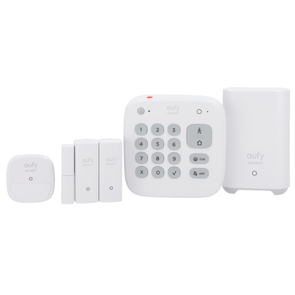EUFY EUFY-ALARM-KIT5 Kit de alarma Eufy by Anker - HomeBase WiFi/LAN/RF - Teclado independiente con batería - 2 sensores de aper