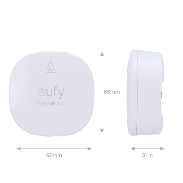 EUFY EUFY-ALARM-WATER Sensor de inundación y congelación Eufy  - Inalámbrico 868 MHz
 - Compatible con el sistema de alarma Eufy (1)