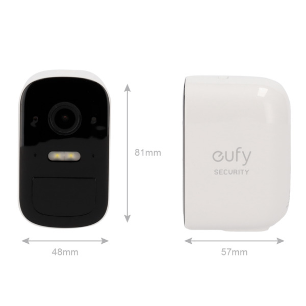 EUFY EUFY-CAM2C-S210-ADDON Camara para conectar a HomeBase2 Eufy by Anker - 1080p / 6700 mAh / Sensor PIR + Humanos - Comunicaci (1)