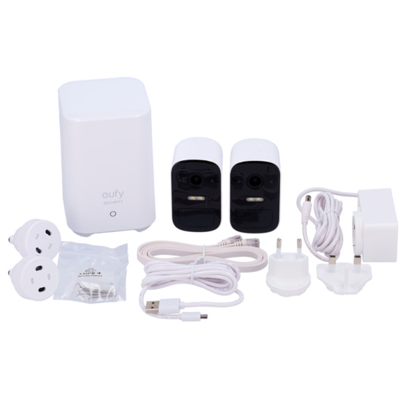 EUFY EUFY-CAM2C-S210 Kit 2 Cámaras + 1 HomeBase Eufy by Anker - 1080p / 6700 mAh / Sensor PIR + Humanos - HomeBase WiFi / LAN / (9)