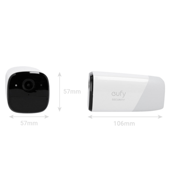 EUFY EUFY-CAM2PRO-S221-ADDON 1 Camara para añadir a HomeBase 2 Eufy by Anker - 2K / 13400 mAh / Sensor PIR + Humanos - HomeBase (1)