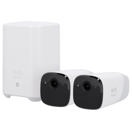 Comprar EUFY EUFY-CAM2PRO-S221 Kit 2 Cámaras + 1 HomeBase Eufy by Anker - 2K / 13400 mAh / Sensor PIR + Humanos - HomeBase WiFi / LAN / RF con sirena - Almacenamiento integrado 16 GB   - Autonomía hasta 1 año - Apta para exterior IP67