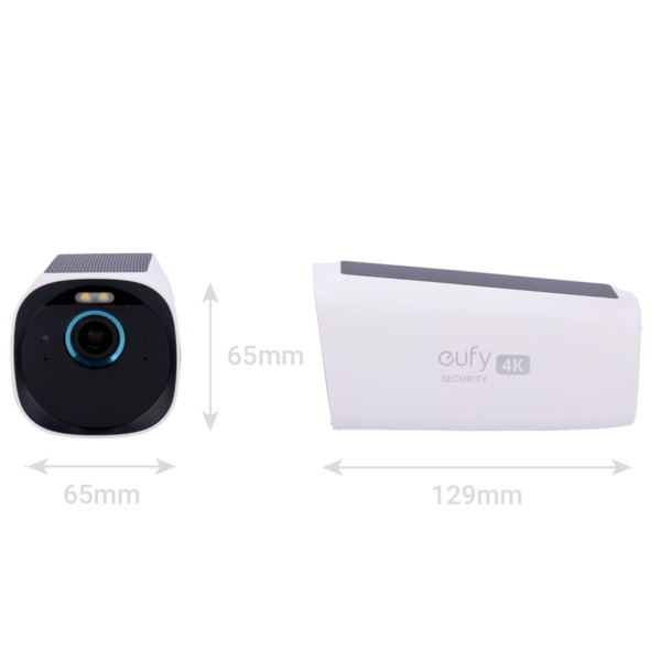 EUFY EUFY-CAM3-S330-ADDON Camara 4K para  HomeBase3 Eufy by Anker - 13000 mAh / Sensor PIR + Humanos - Comunicación de  baja fre (1)