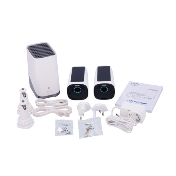 EUFY EUFY-CAM3-S330 Kit 2 Cámaras 4K solar + 1 HomeBase 3 - Detección Humanos, mascotas y vehículos - HomeBase WiFi con sirena - (9)