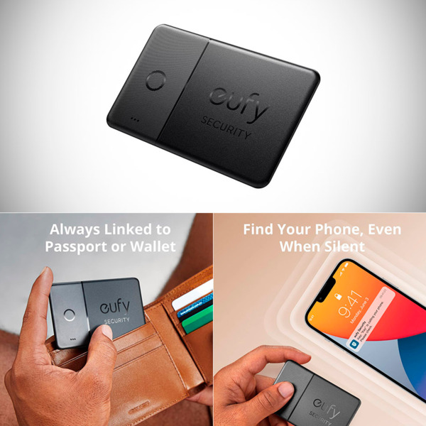 EUFY EUFY-SMARTTRACKER-CARD Eufy by Anker Smart Track Card - Bluetooth - Compatible con iOS Apple Find My - Botón de enlace rápi (1)