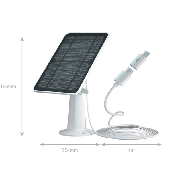 EUFY EUFY-SOLARPANEL-EUFYCAM Panel Solar Eufy by Anker - Compatible con EufyCam / SoloCam - Alta Eficiencia - Cable de 4m - Auto (1)