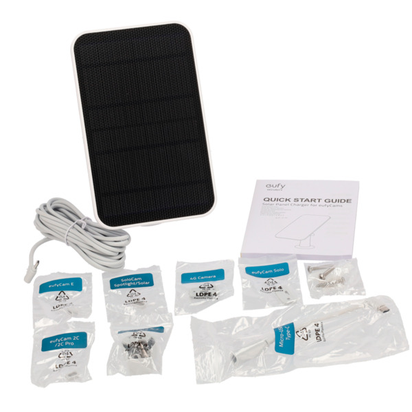 EUFY EUFY-SOLARPANEL-EUFYCAM Panel Solar Eufy by Anker - Compatible con EufyCam / SoloCam - Alta Eficiencia - Cable de 4m - Auto (9)