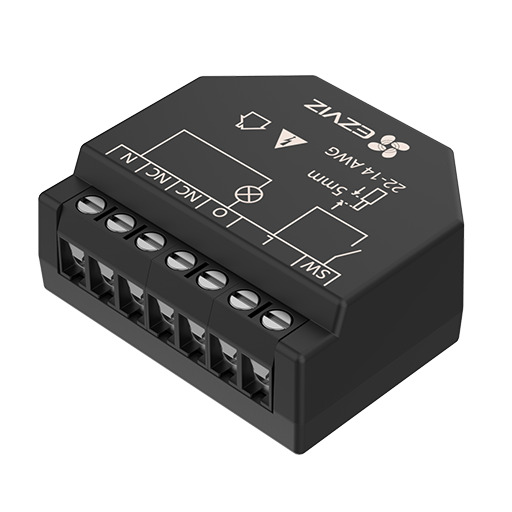 EZVIZ CS-T35-R100-WM Relé WiFi Inteligente Color Negro Control inalámbrico de iluminación Medición consumo eléctrico