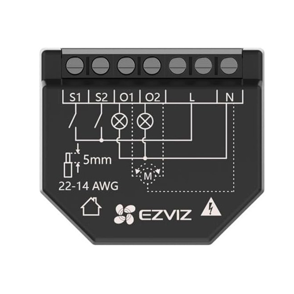 EZVIZ CS-T36-R100-WM Relé WiFi Inteligente Color Negro Control inalámbrico de iluminación. Medición consumo eléctrico. Gestión d (1)