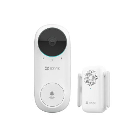 Comprar EZVIZ EZ-DB2C-KIT Videotimbre WiFi IP Ezviz - Cámara 2Mpx / Visión 160º - Audio / Timbre interior incluido - Detección PIR de humanos - Monitorización a través de app - App Ezviz y conexión P2P