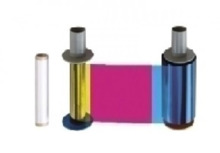 Fargo CON-HDP5000-84051 Cinta color YMCK para impresora HDP5000: con panel de resina negro – 500 impresiones - Incluye rodillo d