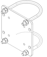 FGD FLS-PMA-S23 Adaptador para báculos de 50 - 80 mm para detectores de llama FLS-X y FLSC-X