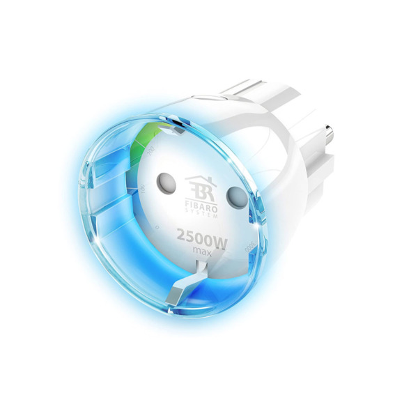 Interruptor de relé universal Wall-Plug FIBARO compatible con Z-Wave en forma de adaptador de enchufe. Funciona con cualquier di