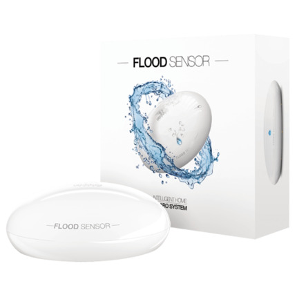Comprar FIBARO FGBHFS-101 Detector de inundación - Inalámbrico / Bluetooth - Compatible con Apple HomeKit - Antena interna - Contacto NC para Sistema de Alarma - DC12V o 1 pila CR123A 3.0 V