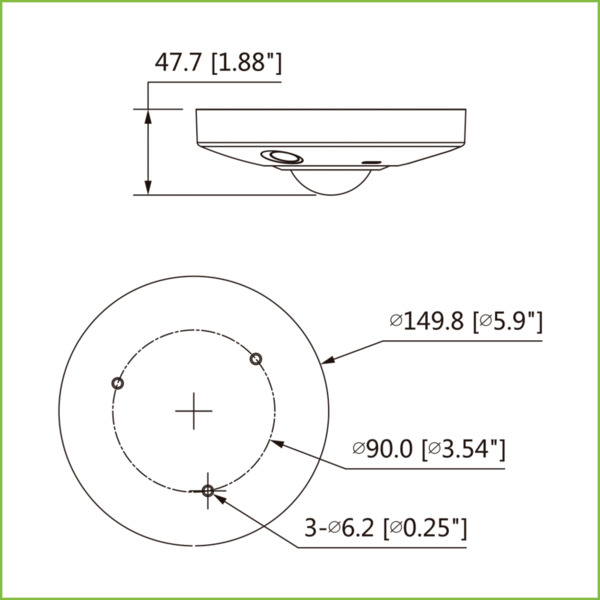 FishEye IP H265 12M 4K DN IR10m 1.98mm IK10 IP67 Audio SD PoE MIC E/S (1)