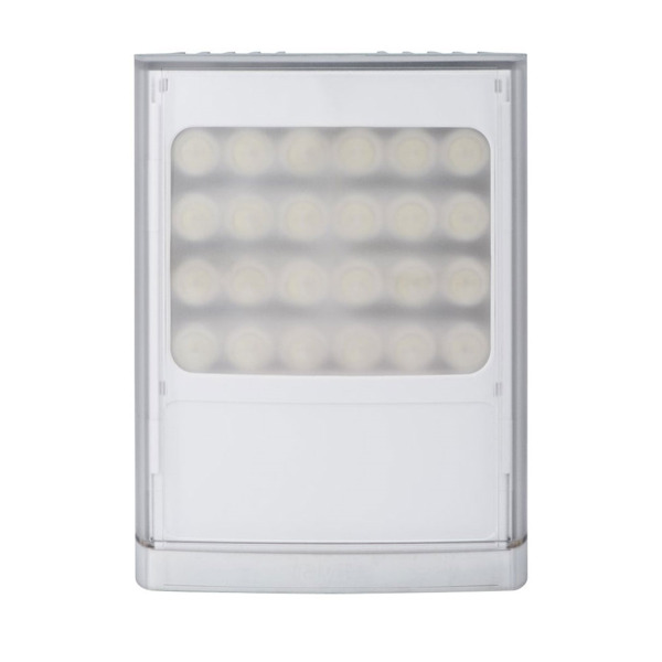 Foco de iluminación blanca de medio alcance RAYTEC VARIO2. Alcance de hasta 180 m con lente 10°x10°, 95 m con lente 35°x10° y 50