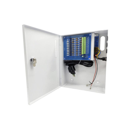 Comprar FOLKSAFE KAS-DC121820B Fuente de alimentación CCTV 13.8V 20A 18 Salidas Conexión Batería 7-20Ah (no incluida) Folksafe