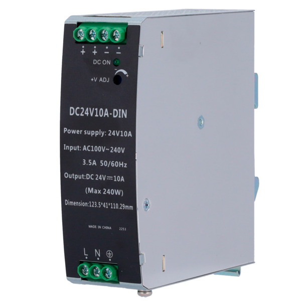 Fuente de alimentación conmutada - Salida DC 24 V 10 A / 240 W - 2 salidas - Voltaje entrada 90 V ~ 264 V - 100 (Fo) x 94 (Al) x