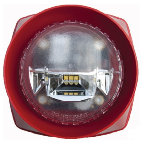 GENT S3-S-VAD-LPR-R Sirena interior analógica con indicador de alarma (VAD) alimentada desde lazo. Serie Gent S3. Color rojo.