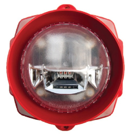 Comprar GENT S3EP-V-VAD-HPR-R Sirena exterior analógica con voz e indicador de alarma (VAD) de alta potencia alimentada desde lazo. Serie Gent S3. Color rojo.