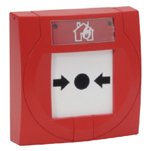 GENT S4-34800 Pulsador manual de alarma con cristal para sistemas analógicos Vigilon con aislador