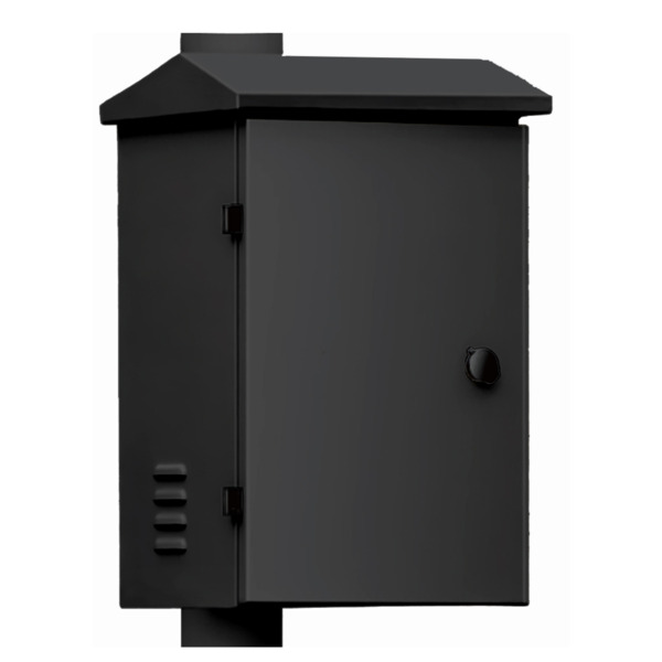 Global BACULO-CAJA-SH-22-NEGRO INTEGRATION CABINET. Caja de acero 350x450x250 para báculo de 6m. Color negro (1)