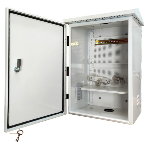 Global BACULO-CAJA-SH-25-BLANCO INTEGRATION CABINET. Caja de acero 600x400x300 para báculo de 6m o pared. Color blanco (2)