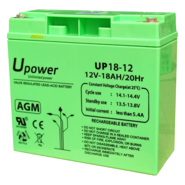 Global BAT-12V18Ah Batería de plomo AGM 12V-18Ah