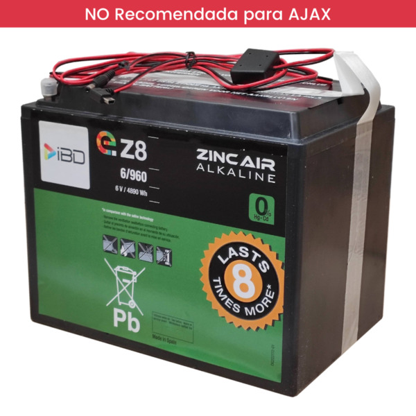 Global BAT-6V960-DC-eZ8 Batería de Zinc-Aire 6V-960 (6V/4890Wh) eZ8. Triple conector DC (1)