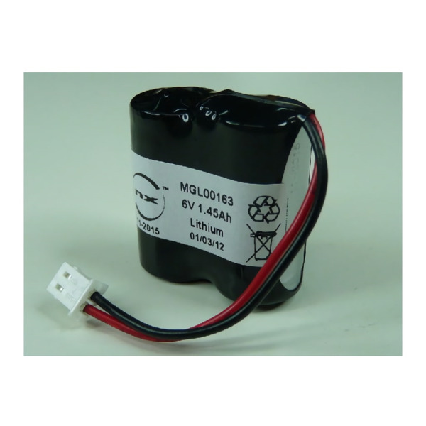 Global MGL00163 Dos pilas de Litio 2xCR123 2S1P ST1 6V 1.45Ah (1)