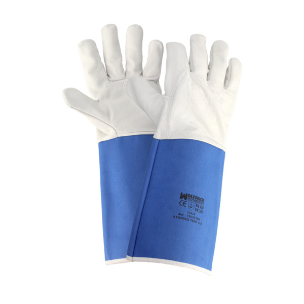 Guantes Piel Serraje Largos 40 cm. guante Resistente, Guante Comodo, Guantes De Trabajo, (Par)