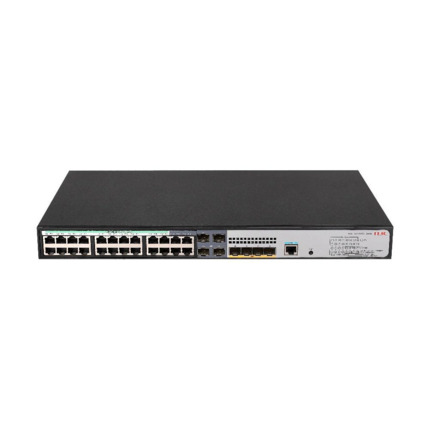 Comprar H3C H3C-47 LS-5120V3-28S-HPWR-LI-GL Switch PoE H3C gestionable L3. 24 puertos PoE Gigabit. 4 combo SFP Gigabit. 4 puertos SFP+ Ten-Gigabit. 1 puerto consola. Entrega PoE de hasta 30W por puerto y 370W en total. Permite apilar hasta 9 switches. Ju