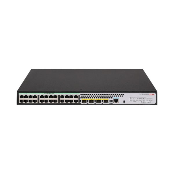 H3C H3C-65 LS-5120V3-28P-PWR-LI-GL Switch PoE H3C gestionable L3. 24 puertos PoE+ Gigabit. 4 puertos SFP Gigabit. 1 puerto conso