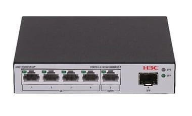 H3C LS-1600V2-6P-GL switch Gestionado L2 Gigabit Ethernet (10/100/1000) Negro, Gris
