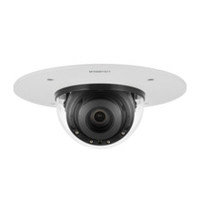 Hanwha Vision PND-A6081RF Cámara mini-domo IP 2Mpx, óptica motor 4.4-9.3 mm, IR 40m, IA analítica avanzada, falso techo, P-Iris,