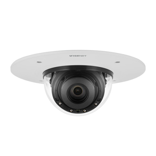 Hanwha Vision PND-A6081RF Cámara mini-domo IP 2Mpx, óptica motor 4.4-9.3 mm, IR 40m, IA analítica avanzada, falso techo, P-Iris,