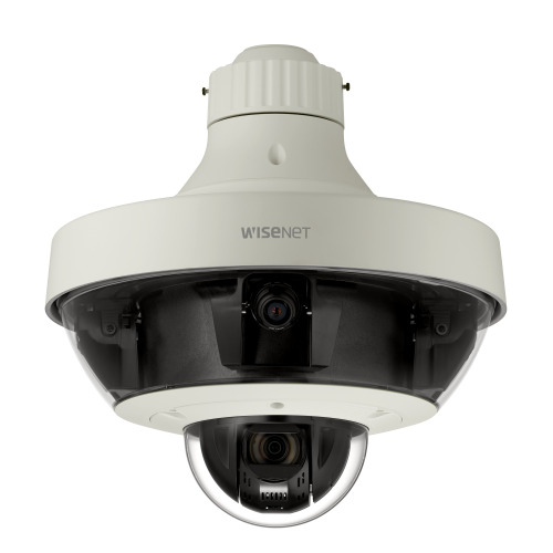 Hanwha Vision PNM-9320VQP Cámara multi-sensor 360º IP 8 a 20Mpx + PTZ IP 2Mpx zoom x32, 4 lentes intercamb (2 o 5MPx no incl.),